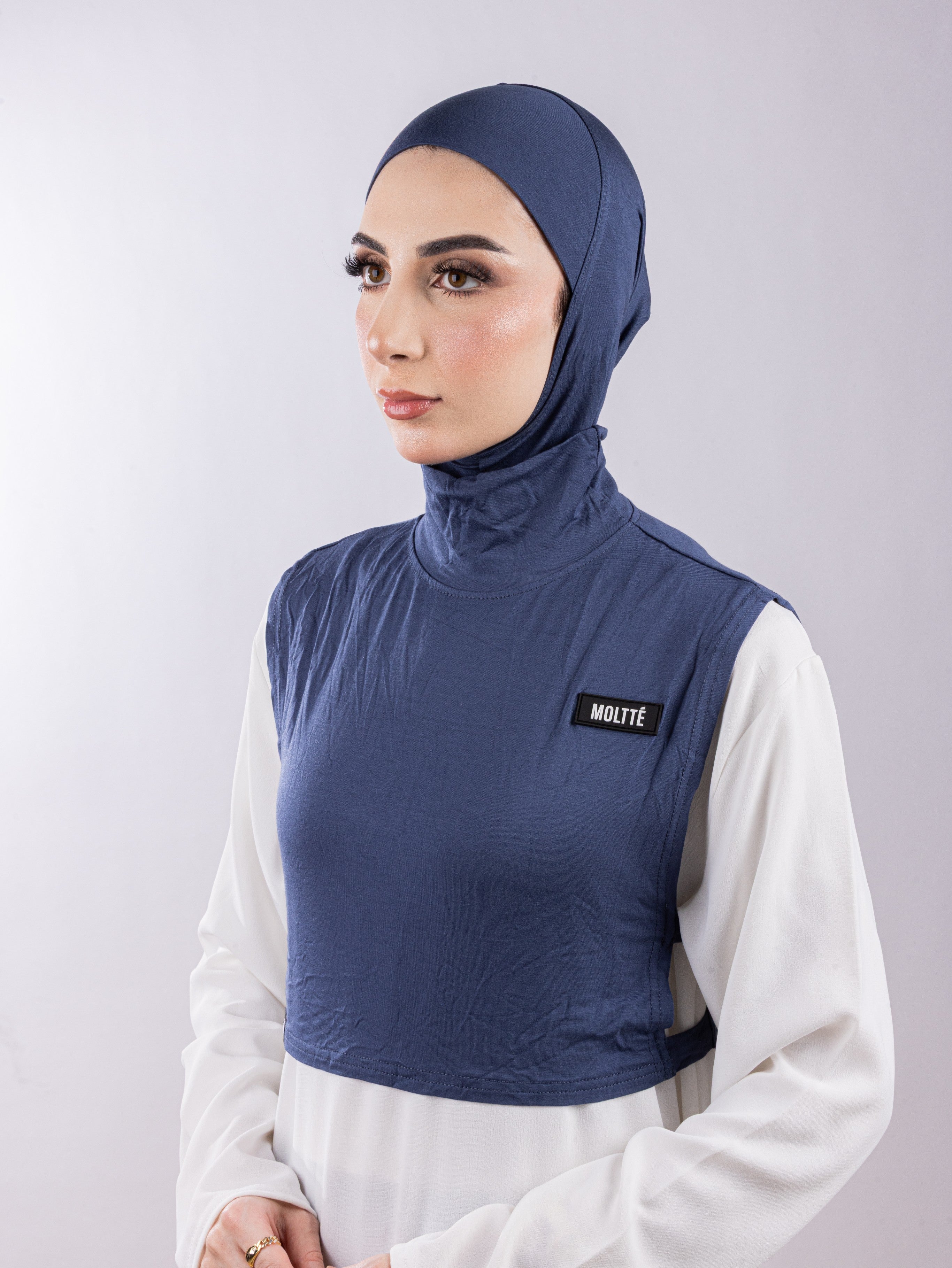 Matching Set - Full Top Collar  & Full Coverage undercap | Cool Blue ( 2 Pcs )