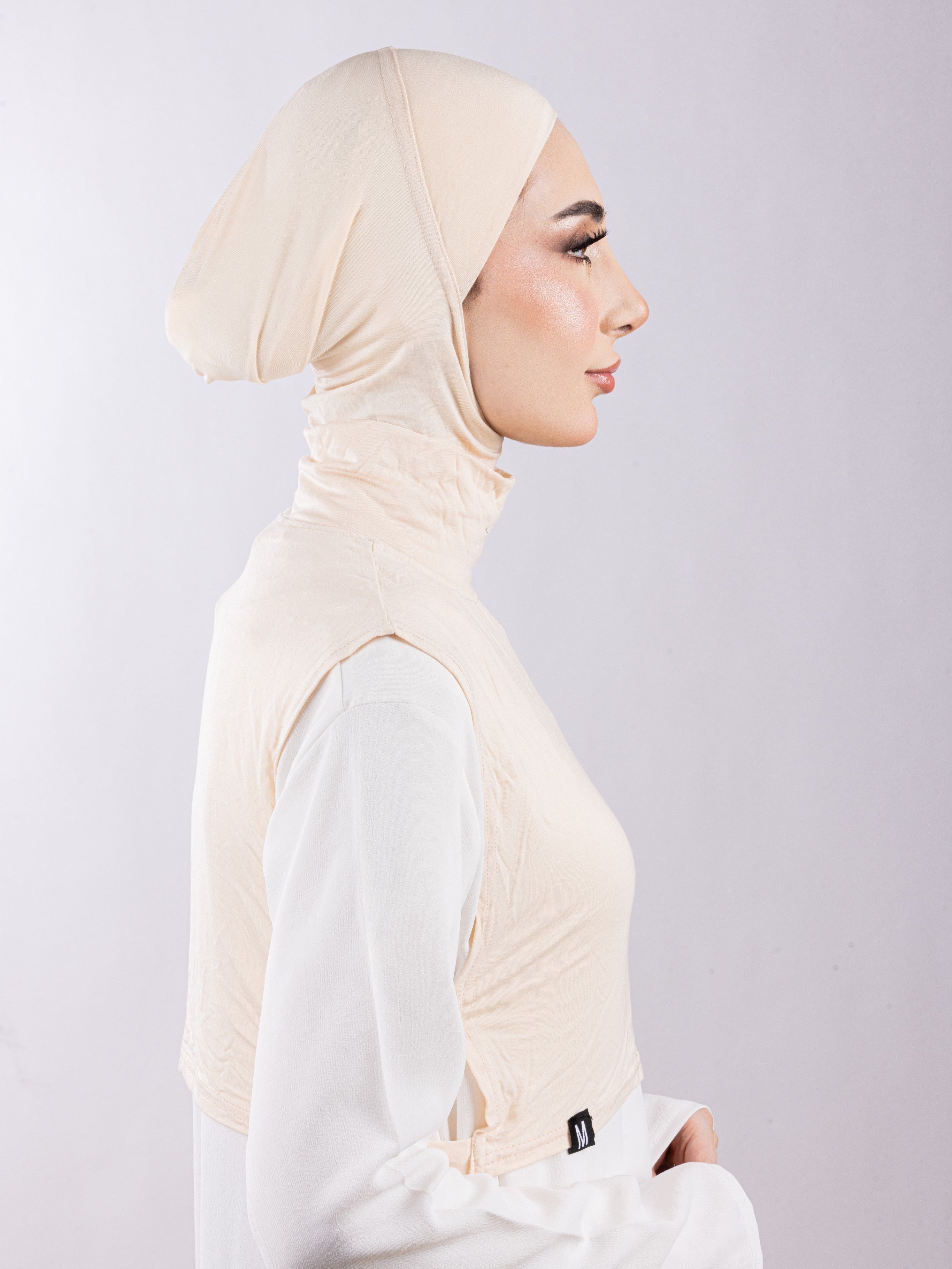 Matching Set - Full Top Collar  & Full Coverage undercap | Creamy Beige ( 2 Pcs )