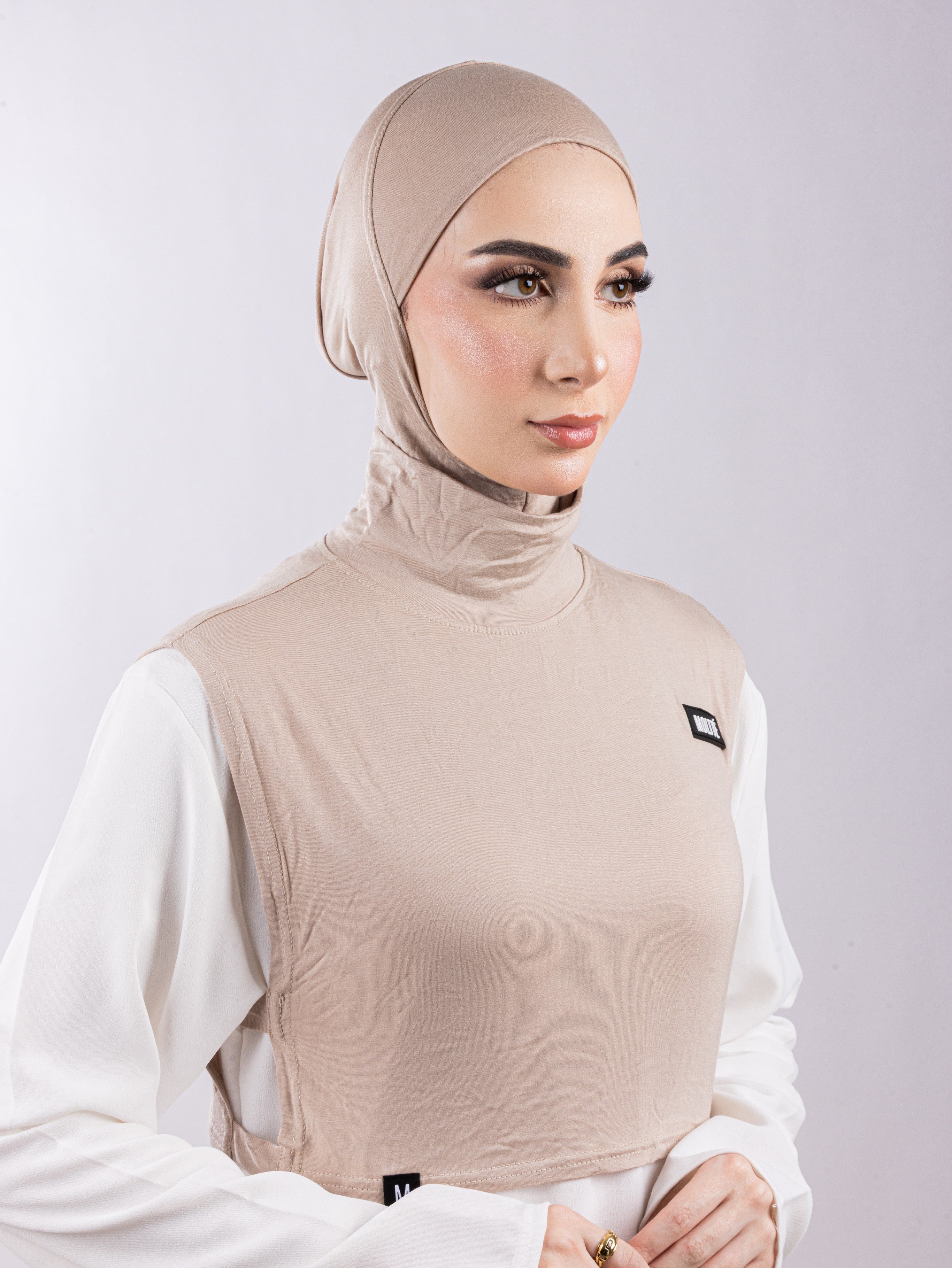 Matching Set - Full Top Collar  & Full Coverage undercap | Blush Beige ( 2 Pcs )