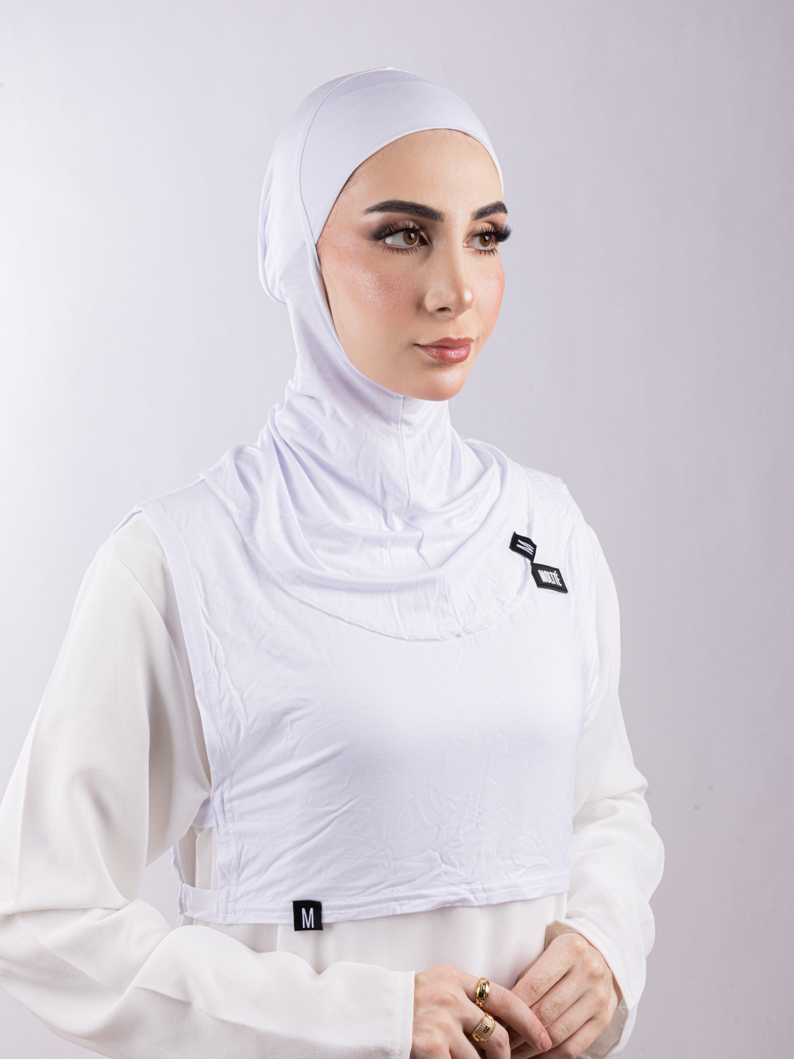 Matching Set - Full Top Collar  & Full Coverage undercap | White ( 2 Pcs )