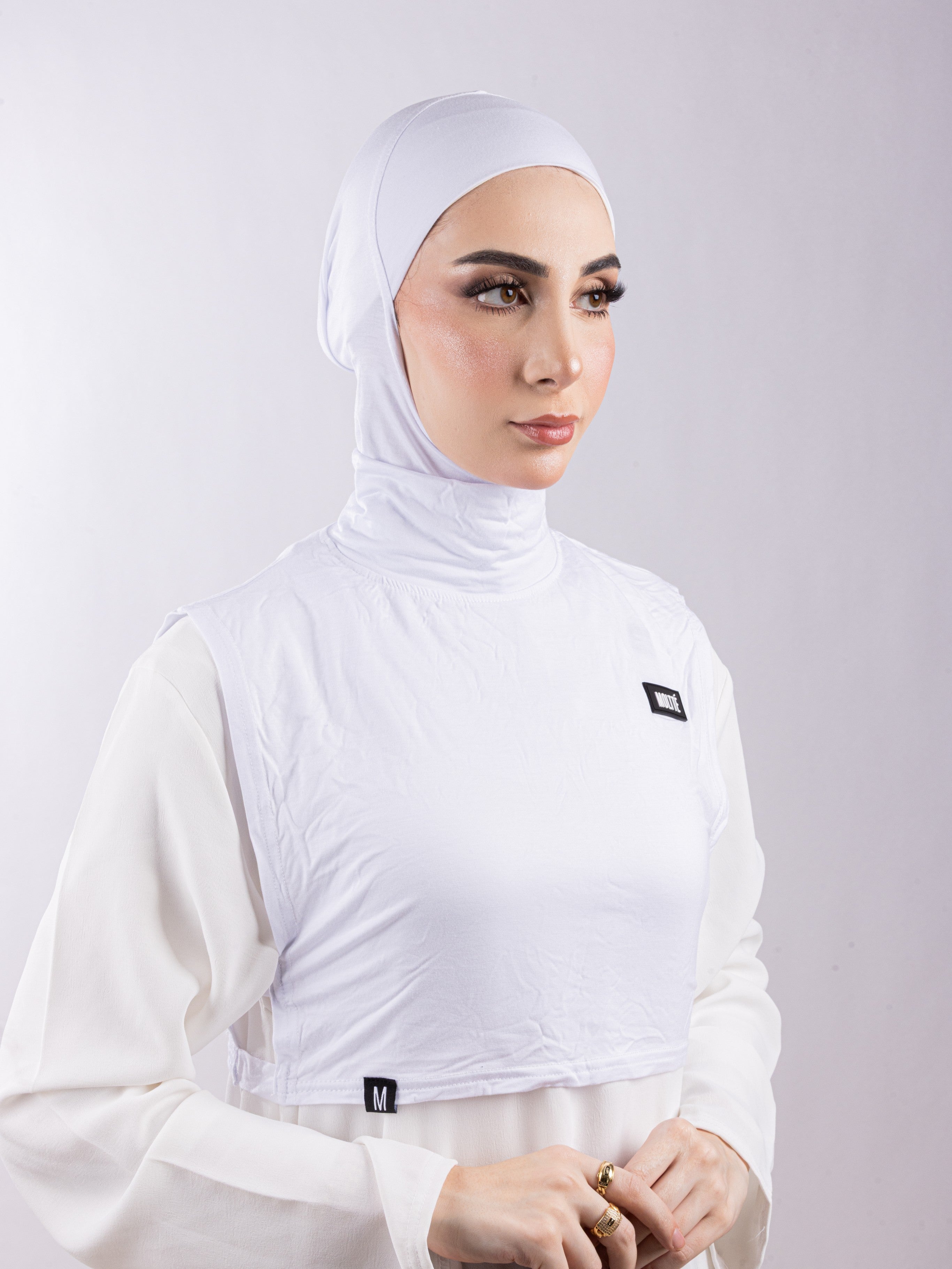 Matching Set - Full Top Collar  & Full Coverage undercap | White ( 2 Pcs )