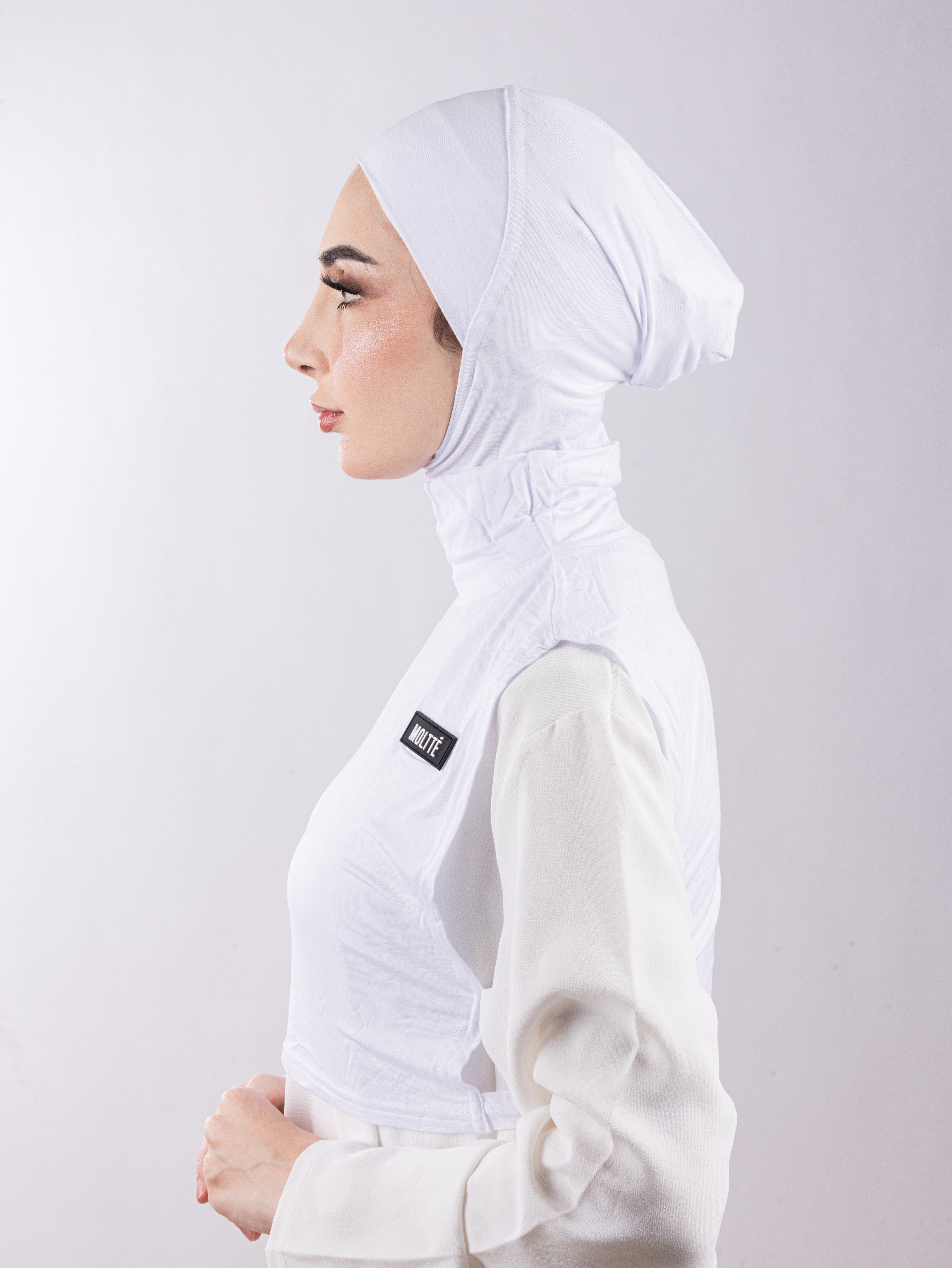 Matching Set - Full Top Collar  & Full Coverage undercap | White ( 2 Pcs )