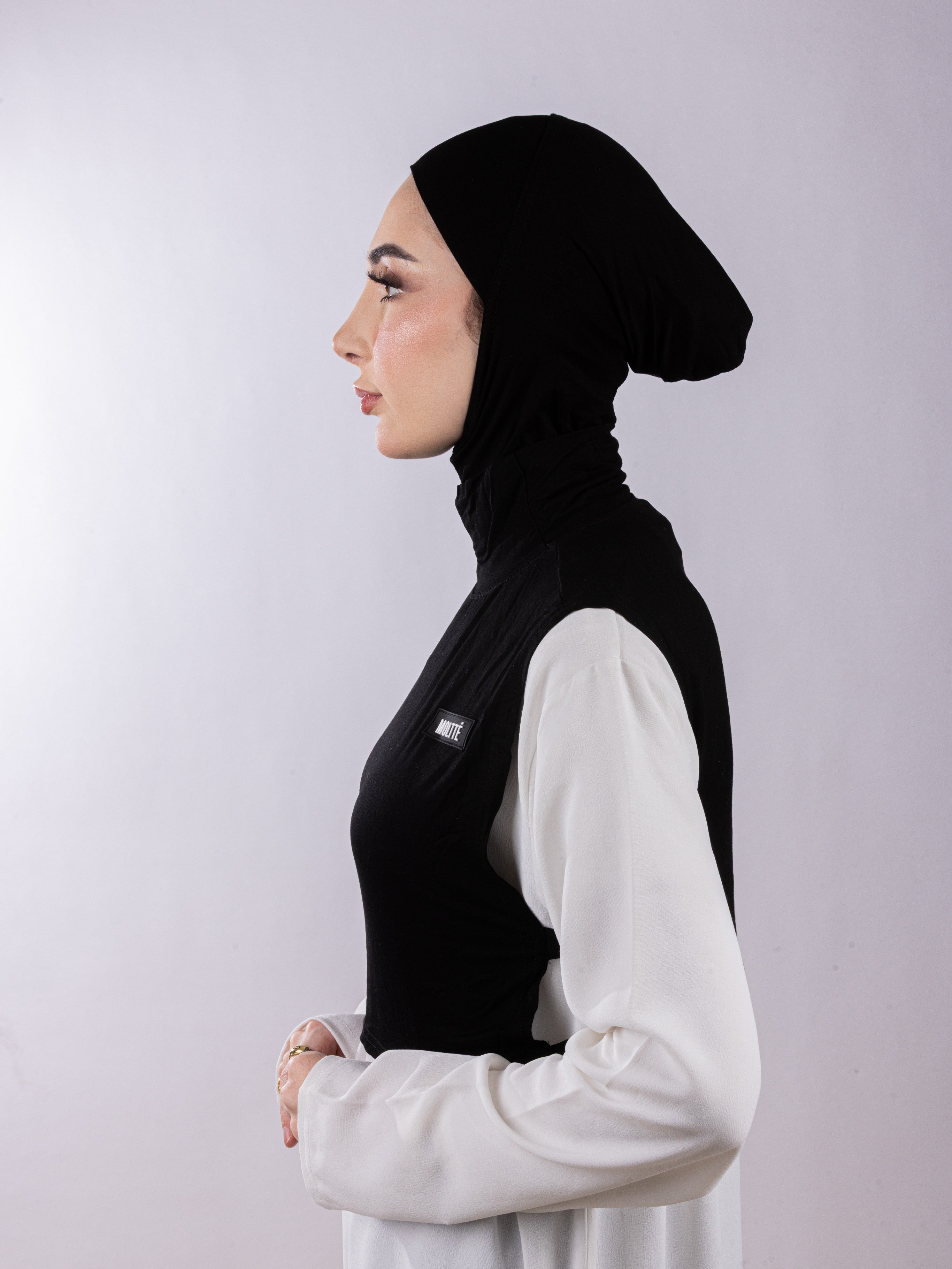Matching Set - Full Top Collar  & Full Coverage undercap | Black ( 2 Pcs )