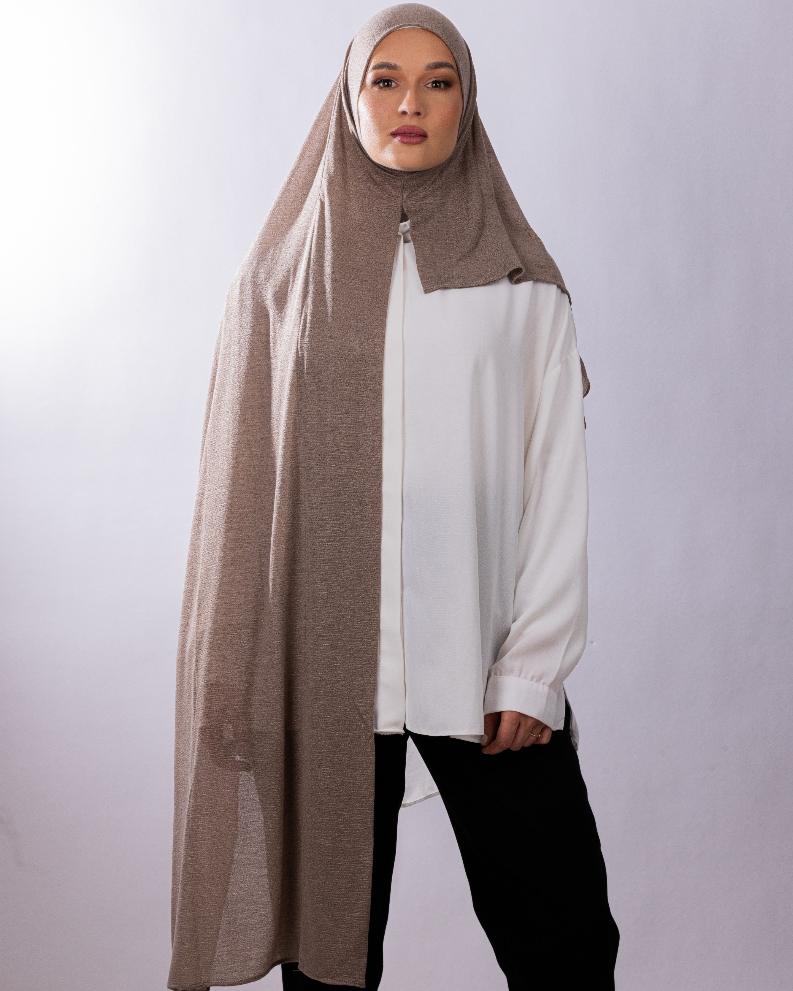 Easy To Wear Design | Malaysian Crush Cotton | Cocoa Brown