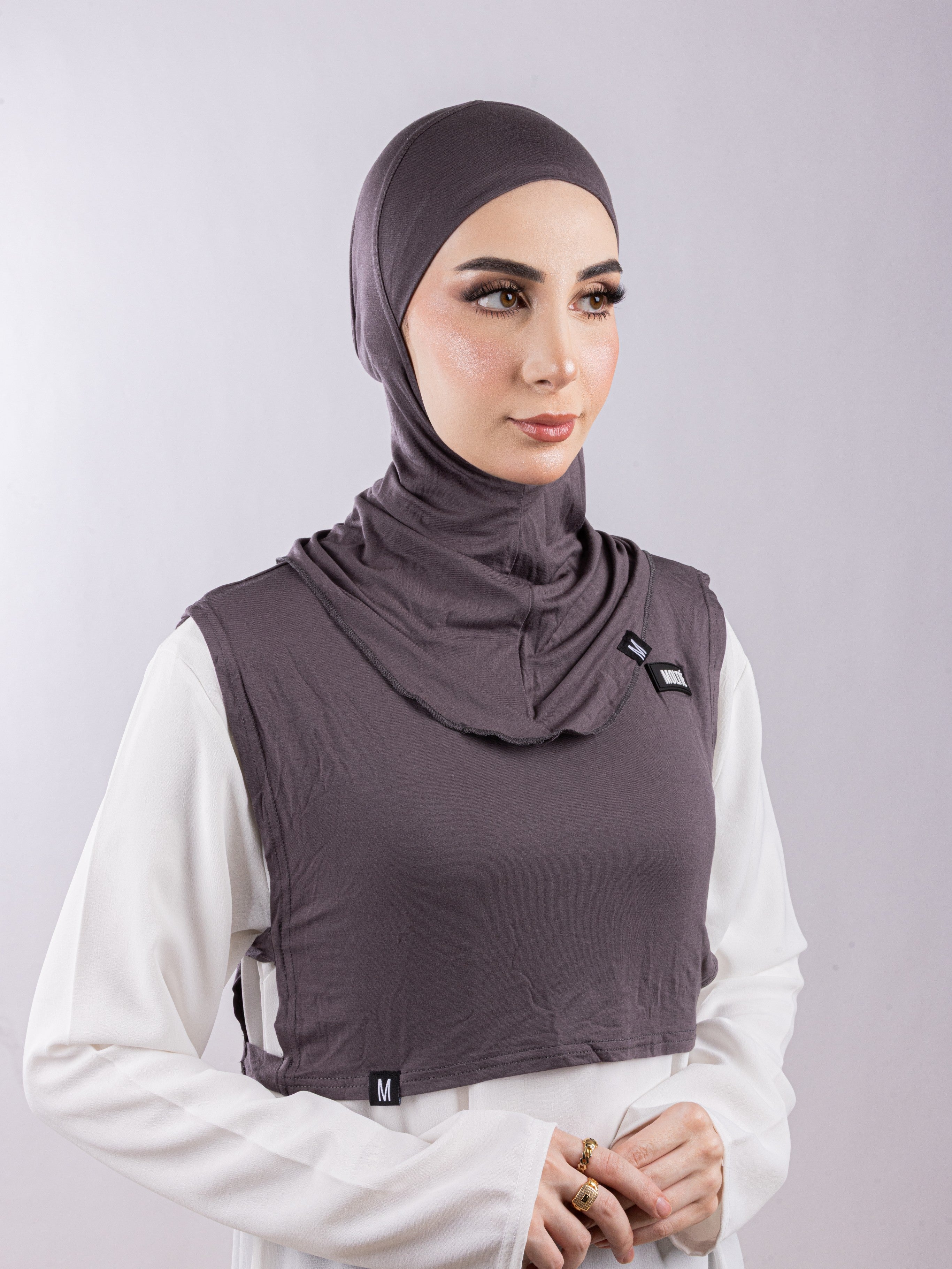 Matching Set - Full Top Collar  & Full Coverage undercap | Ash Plum ( 2 Pcs )