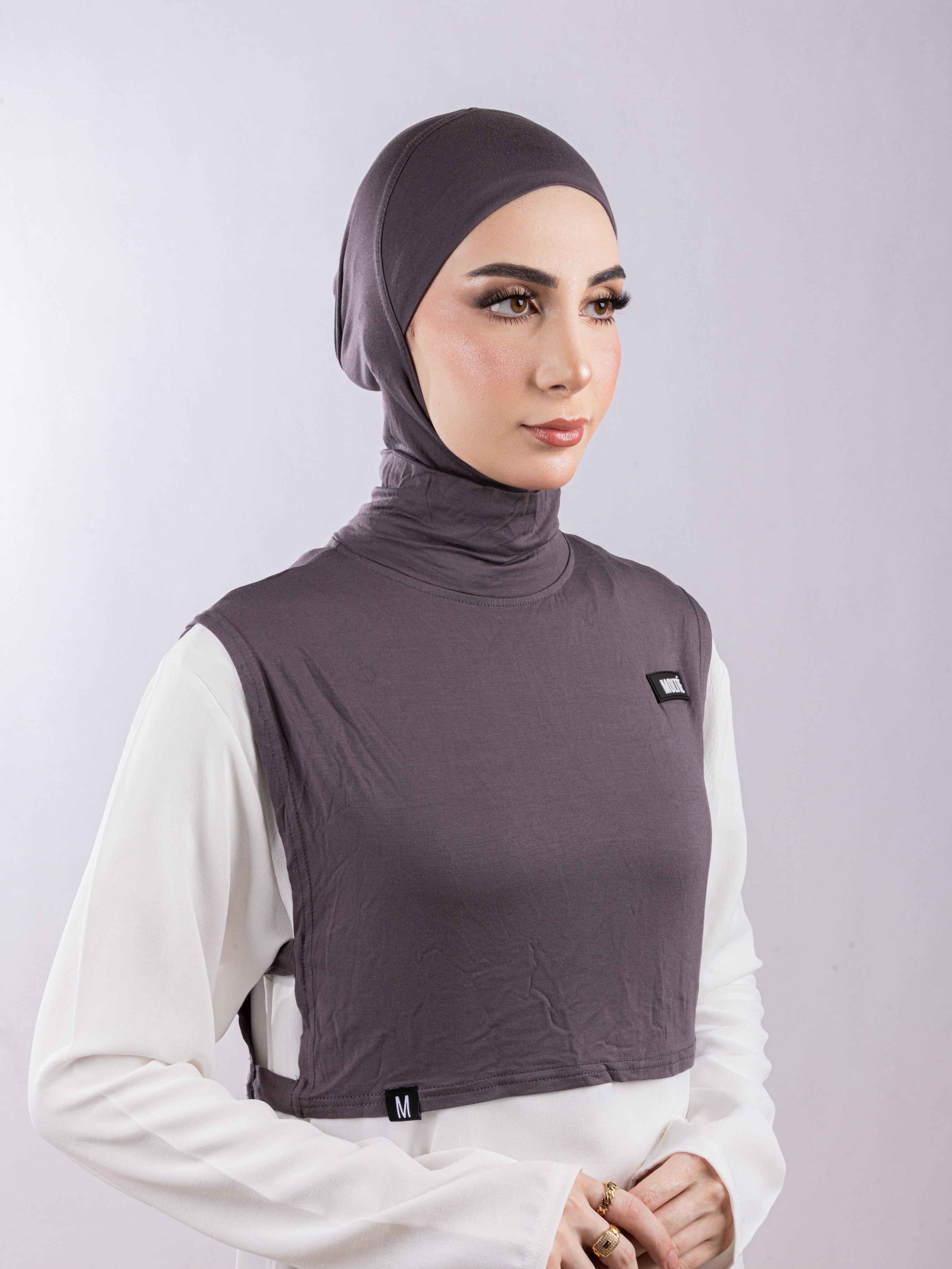 Matching Set - Full Top Collar  & Full Coverage undercap | Ash Plum ( 2 Pcs )