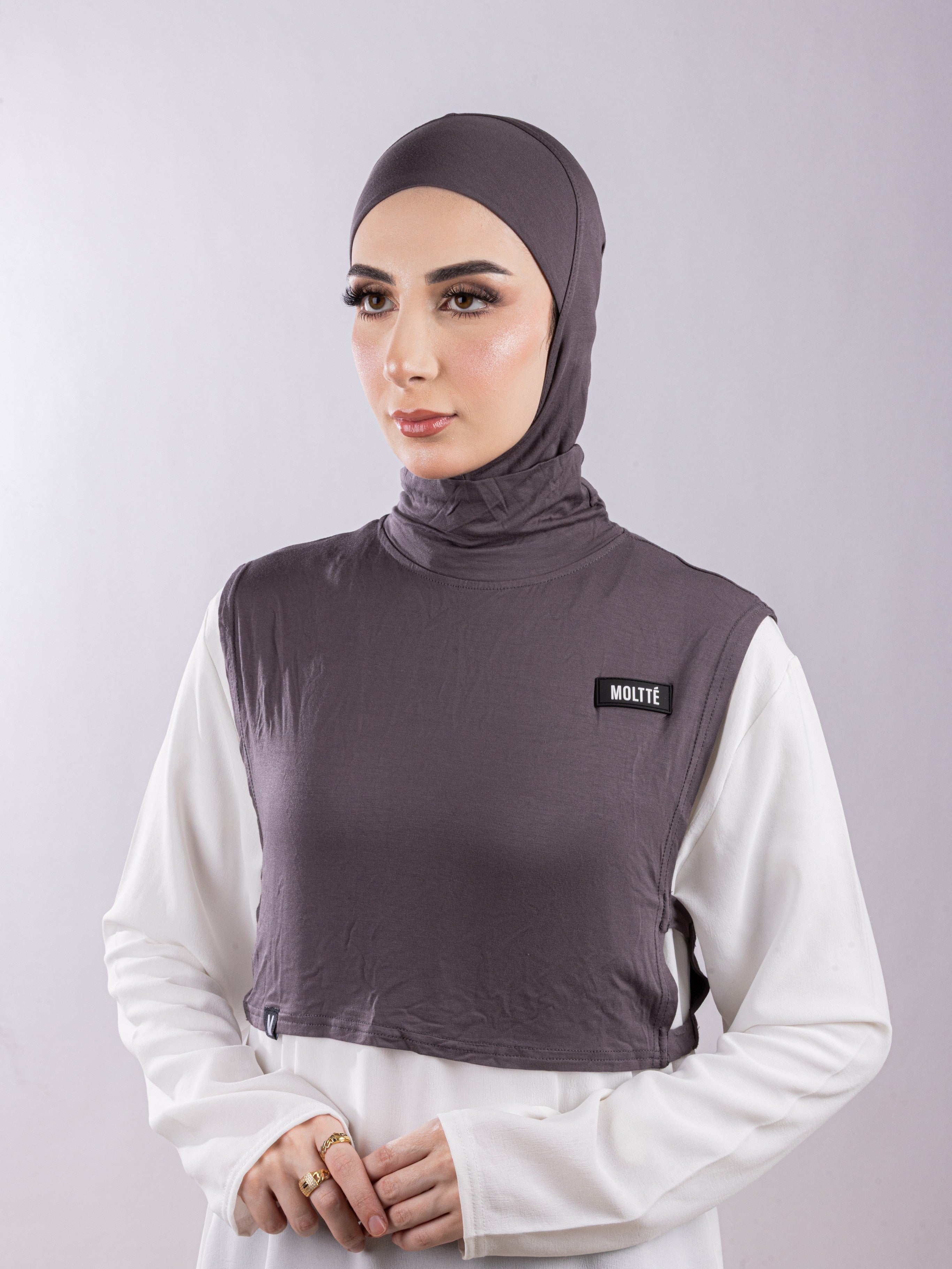 Matching Set - Full Top Collar  & Full Coverage undercap | Ash Plum ( 2 Pcs )