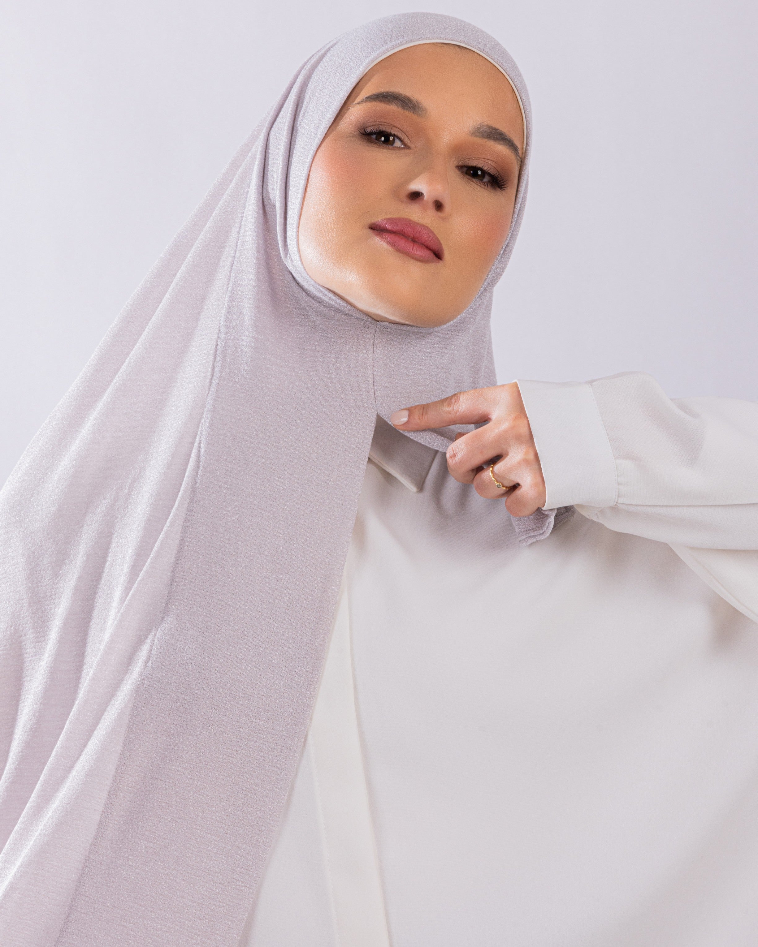 Easy To Wear Design | Malaysian Crush Cotton | Lilac Gray