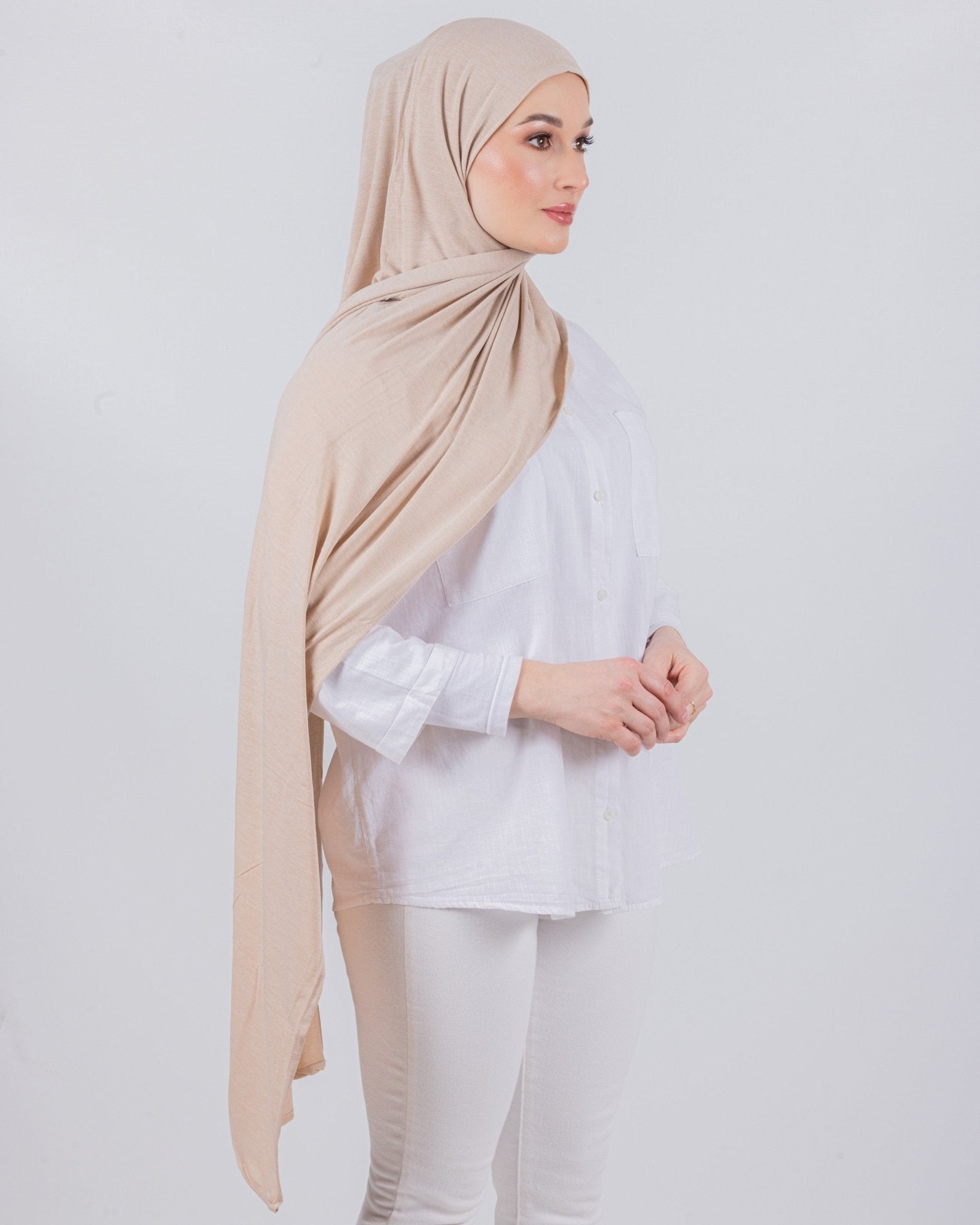 Easy To Wear Desgin | Moltte Signature Cotton | Pale Beige - MOLTTE