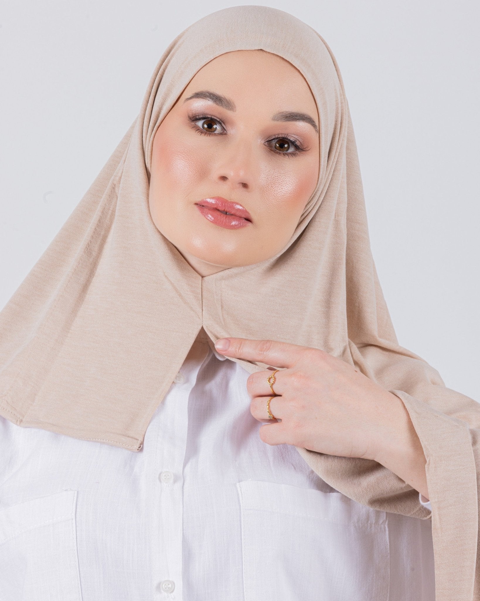 Easy To Wear Desgin | Moltte Signature Cotton | Pale Beige - MOLTTE