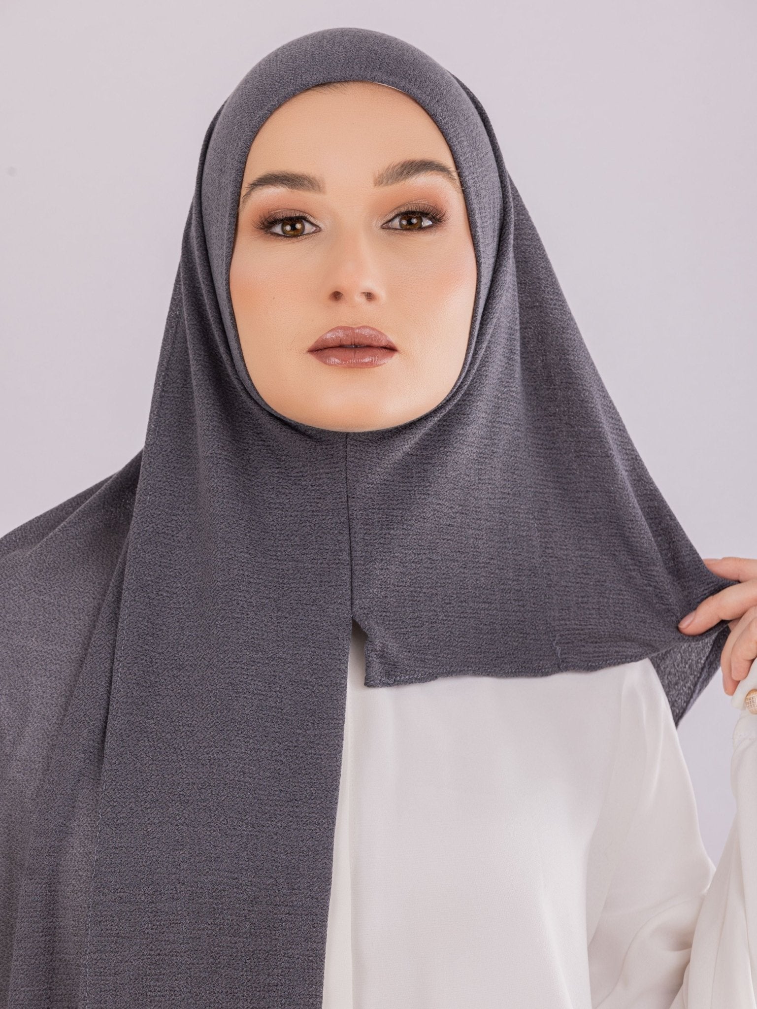 Easy To Wear Design | Malaysian Crush Cotton | Charcoal Purple - MOLTTE