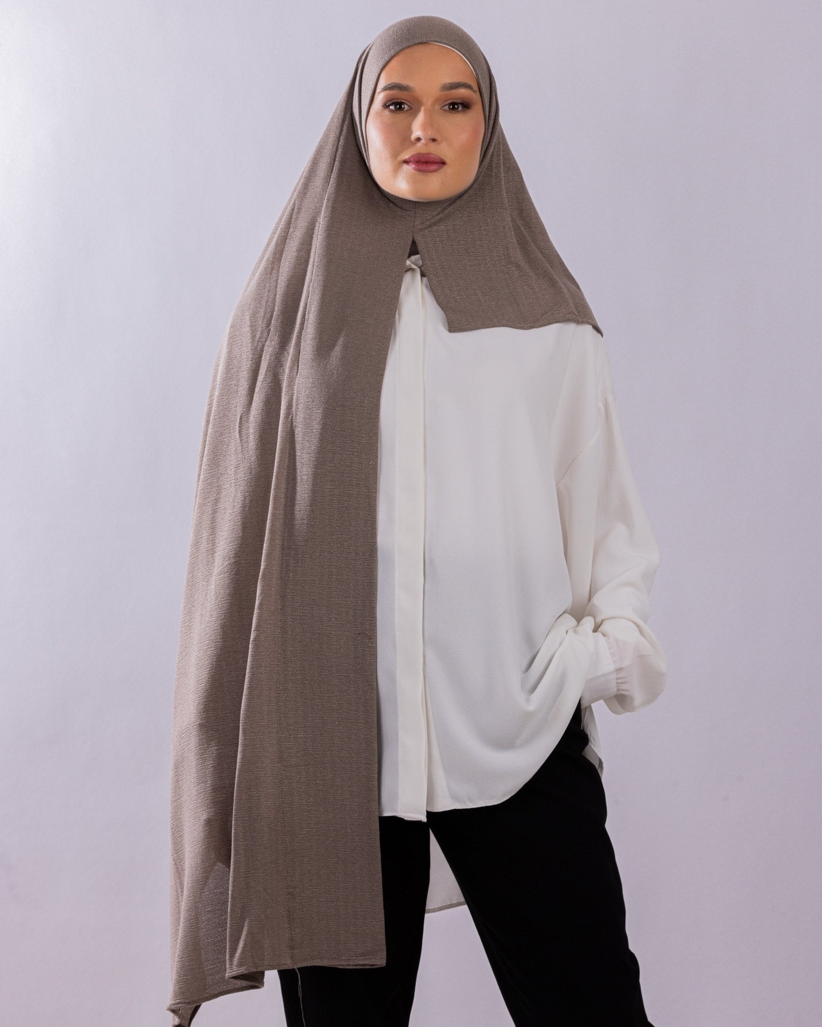 Easy To Wear Design | Malaysian Crush Cotton | Coffee Taupe - MOLTTE