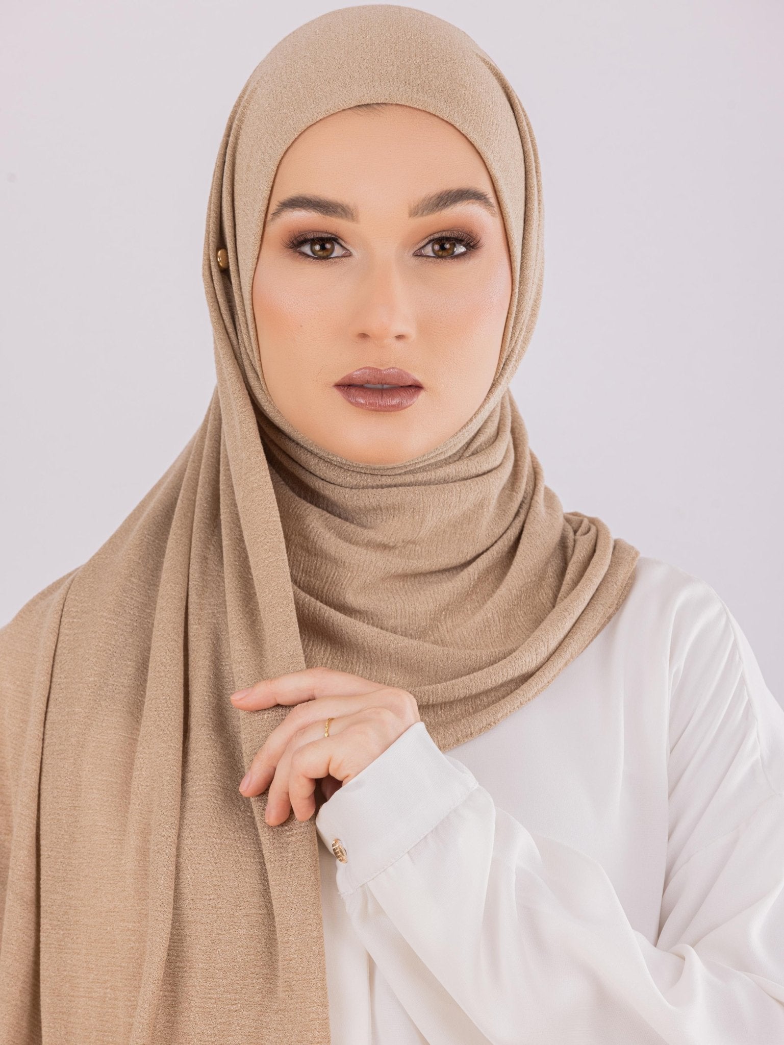 Easy To Wear Design | Malaysian Crush Cotton | Khaki Tan - MOLTTE