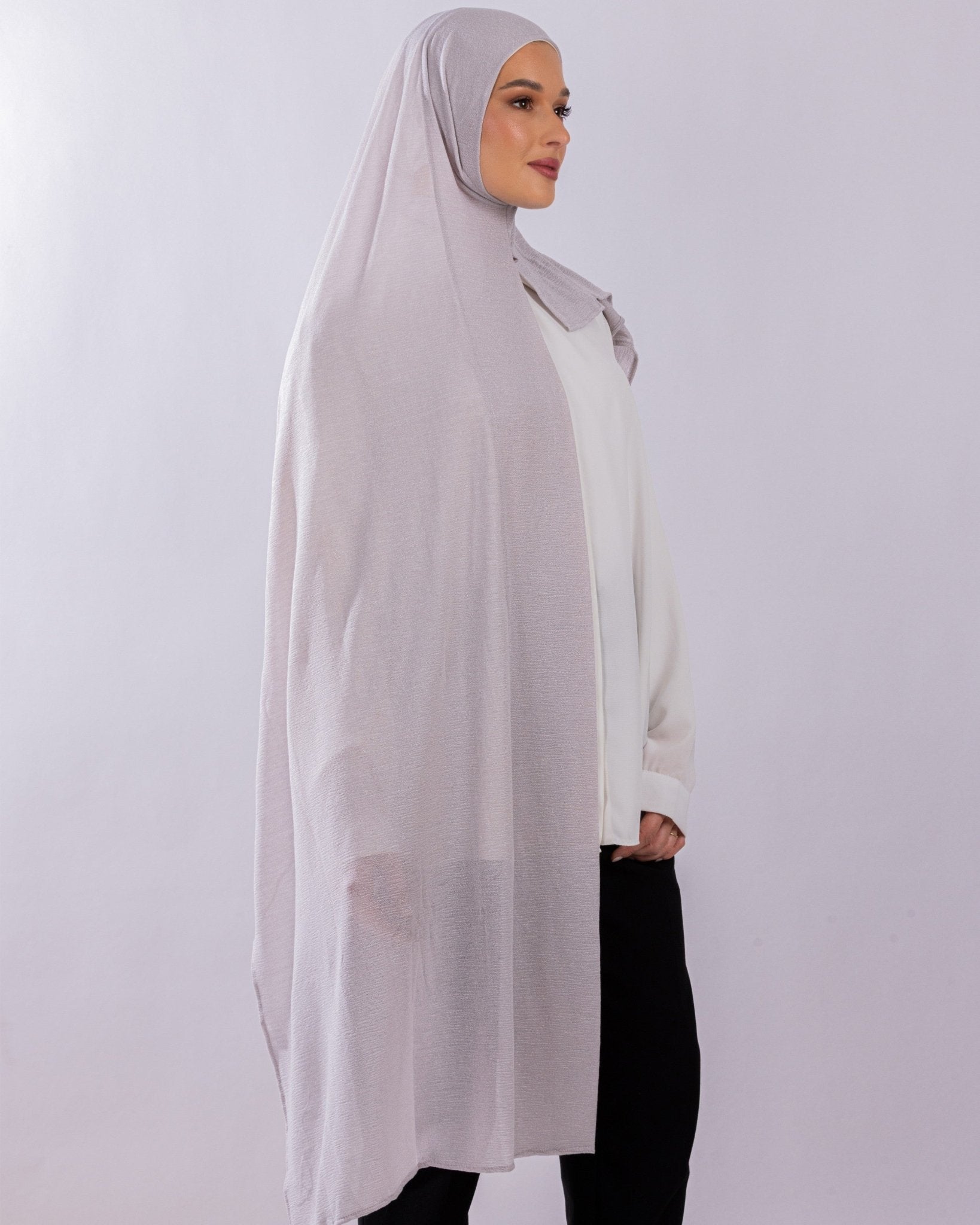 Easy To Wear Design | Malaysian Crush Cotton | Lilac Gray - MOLTTE